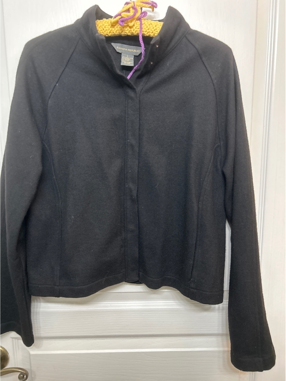 Banana Republic Black Wool Blend Jacket Size Large